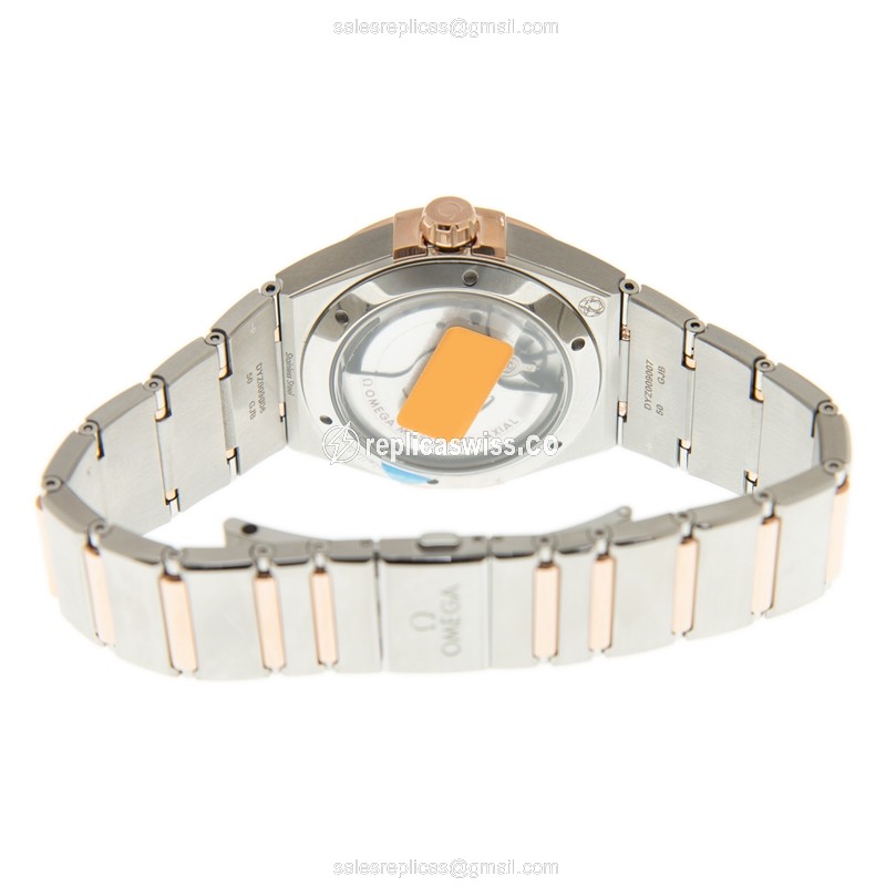 Omega Constellation Replica - Automatic - 18kt Rose Gold & Steel Case - Silver Dial - View 4