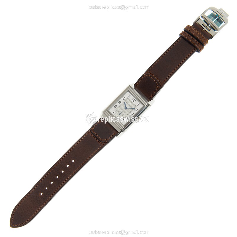 Jaeger-Lecoultre Q2458422 REVERSO - Manual - Stainless Steel - Silver Dial - Brown Leather Strap - View 2