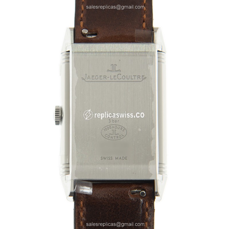 Jaeger-Lecoultre Q2458422 REVERSO - Manual - Stainless Steel - Silver Dial - Brown Leather Strap - View 3