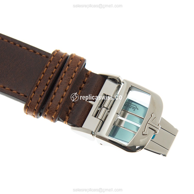 Jaeger-Lecoultre Q2458422 REVERSO - Manual - Stainless Steel - Silver Dial - Brown Leather Strap - View 4