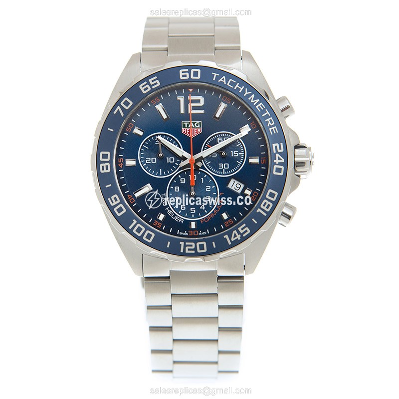 Tag Heuer Formula 1 Replica - Quartz - Steel Case - Blue Dial - Silver Steel Strap - View 2