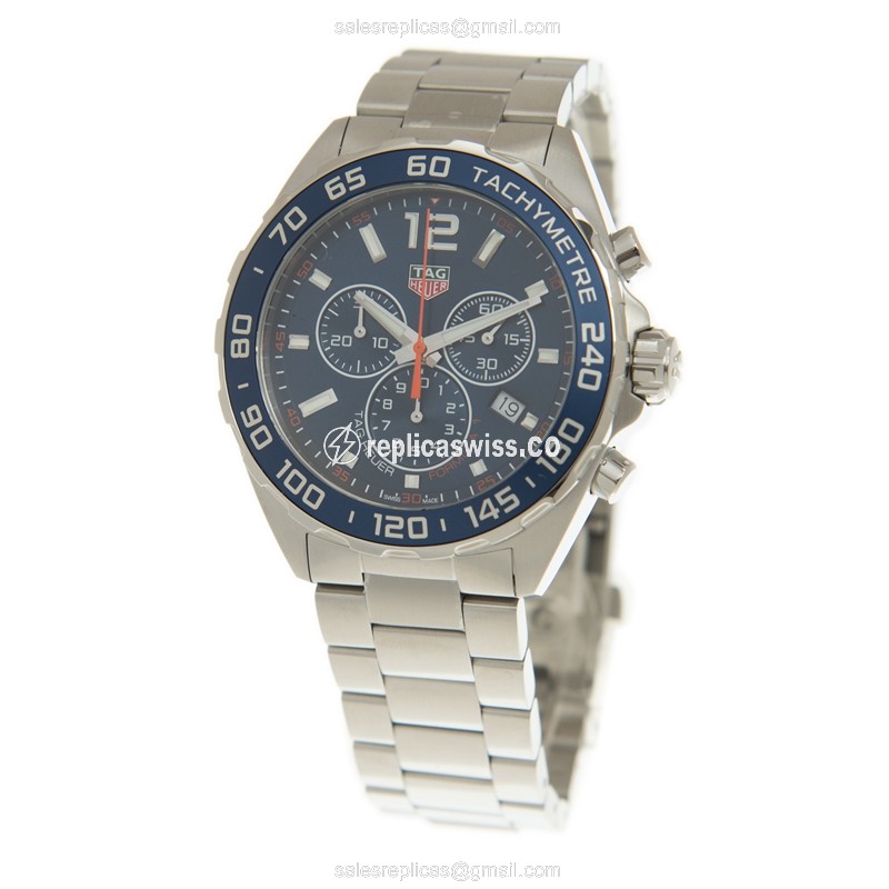 Tag Heuer Formula 1 Replica - Quartz - Steel Case - Blue Dial - Silver Steel Strap - View 3