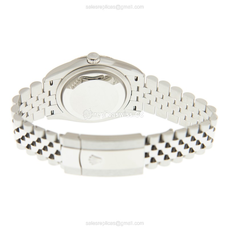 Rolex Datejust Replica - Automatic - White Gold & Steel - Blue Dial - View 4
