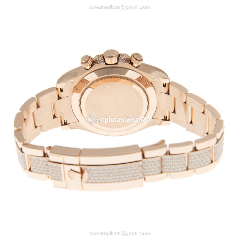 Rolex Daytona Replica - Automatic - 18kt Rose Gold Case - Sapphire Gold Dial - View 4