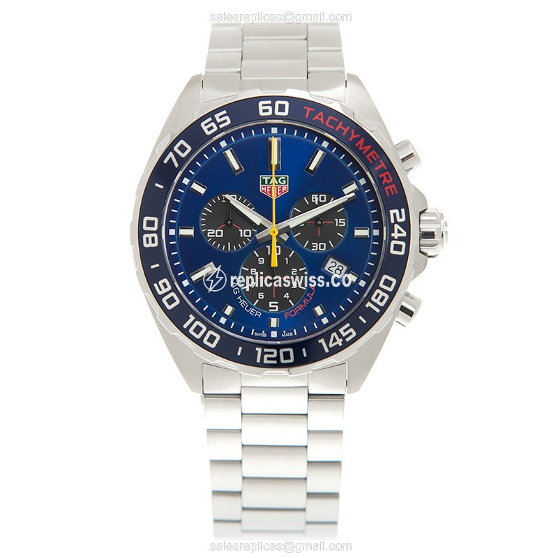 Tag Heuer F1 Quartz - Blue Dial - Steel Case - Silver - Clasp - CAZ101AB.BA0842 - View 2