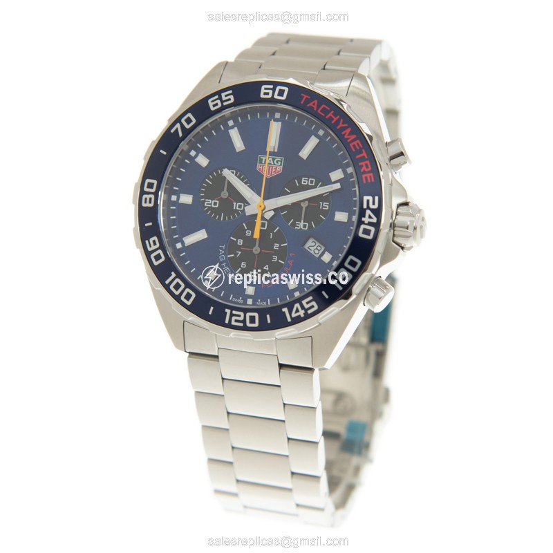 Tag Heuer F1 Quartz - Blue Dial - Steel Case - Silver - Clasp - CAZ101AB.BA0842 - View 3