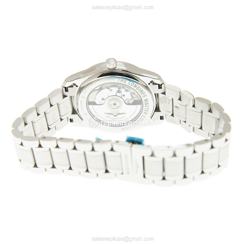 Longines L2.909.4.92.6 Replica - Automatic - Steel Case - Blue Dial, Silver Clasp - View 4