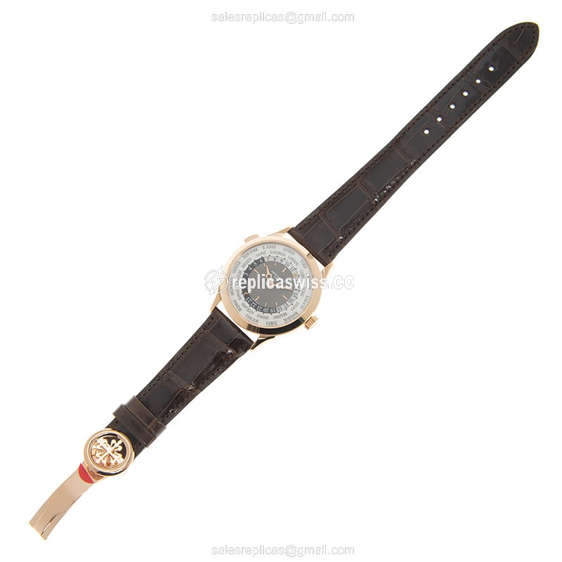 Patek Philippe 5230R-012 Grand Complications - Auto - 18kt Rose Gold - Gray Dial - Brown Alligator - View 2
