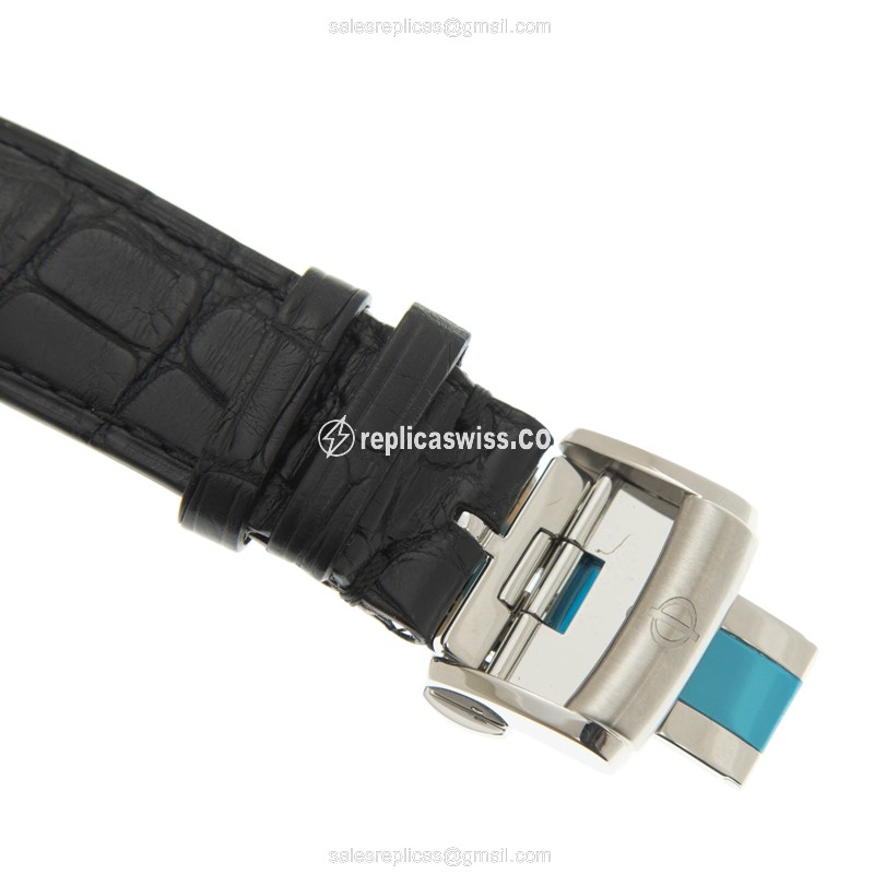 Baume & Mercier M0A10055 CLIFTON Automatic - Steel Case - Silver Dial - Black Alligator Strap - View 4