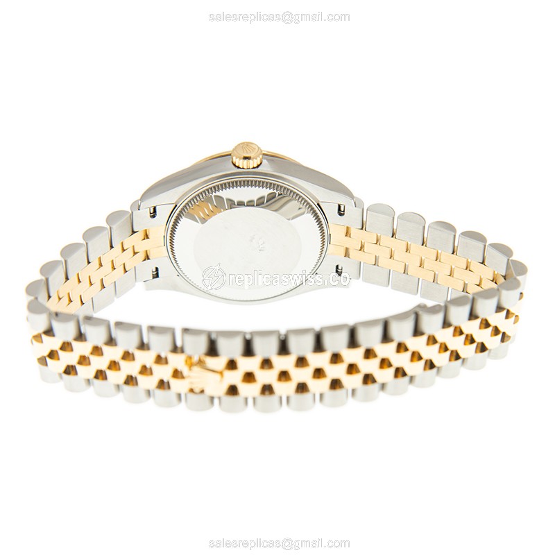 Rolex Datejust Replica | Automatic | 18kt Gold Case, Gold Dial | Steel Clasp & Band - View 4