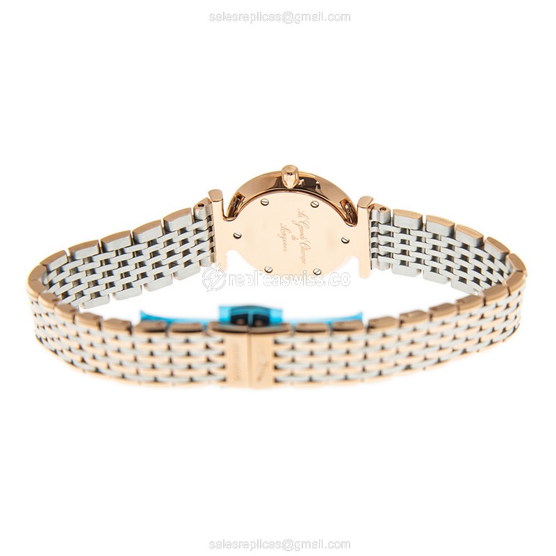 Longines LA GRANDE Quartz PVD Gold - White Dial - Gold Strap - Clasp - View 4