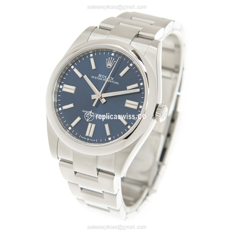 Rolex 124300-0003 Replica - Automatic - Steel Case, Blue Dial on Silver Strap - View 3
