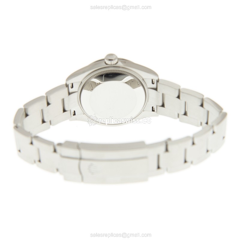Rolex Oyster Perpetual Automatic - Green Dial, Steel Case on Silver Strap - View 4