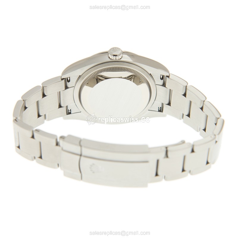 Rolex OYSTER PERPETUAL Replica - Automatic - Steel Case - Silver Dial - View 4