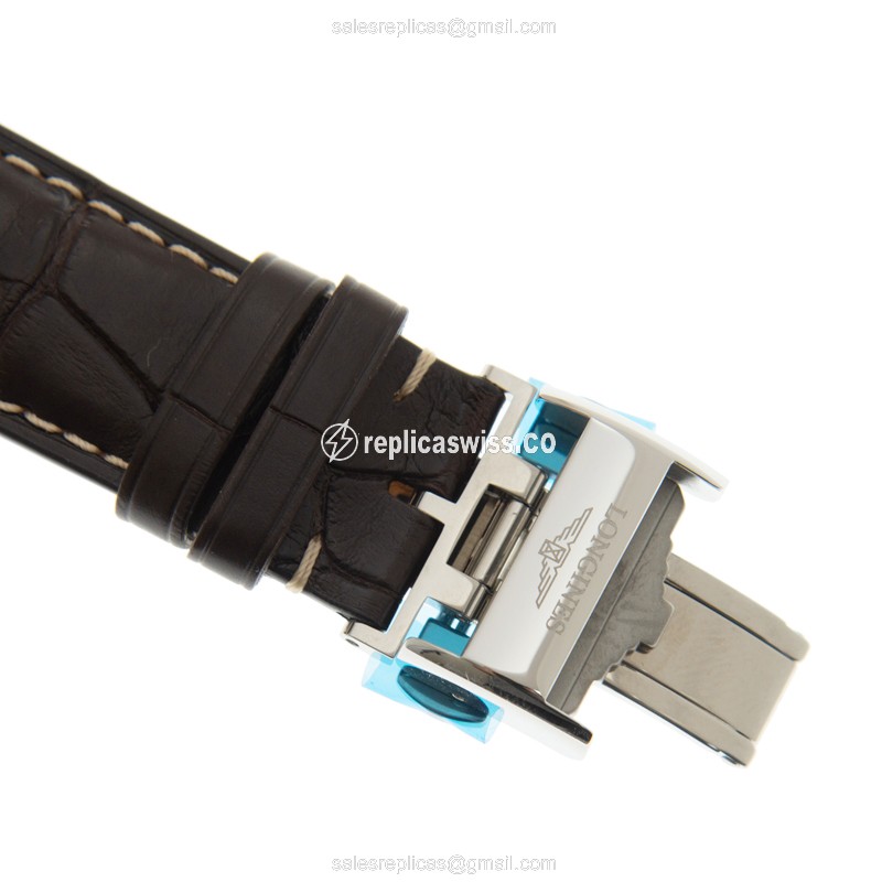 Rolex Submariner Replica | Automatic | Silver | Brown Alligator - View 4