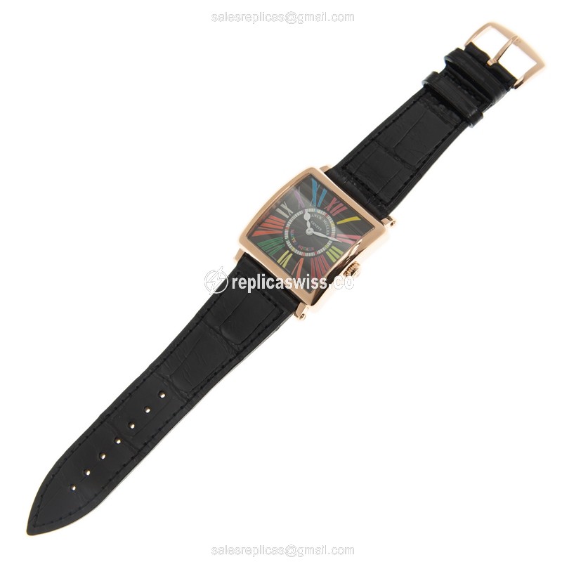 Franck Muller Master Square Replica Quartz Rose Gold Black - View 2
