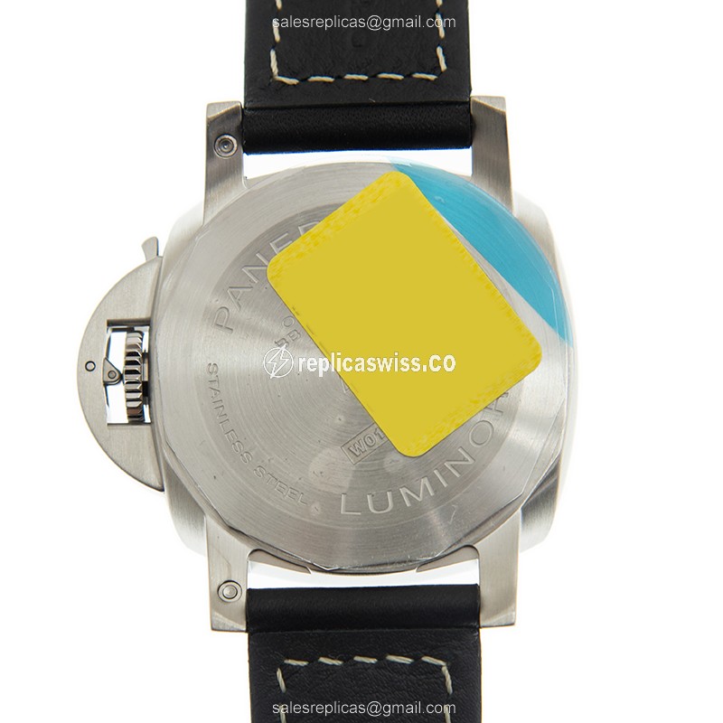 Panerai PAM02392 Replica - Luminor Marina - Manual Wind - Stainless Steel - Black Dial - Leather Strap - View 3