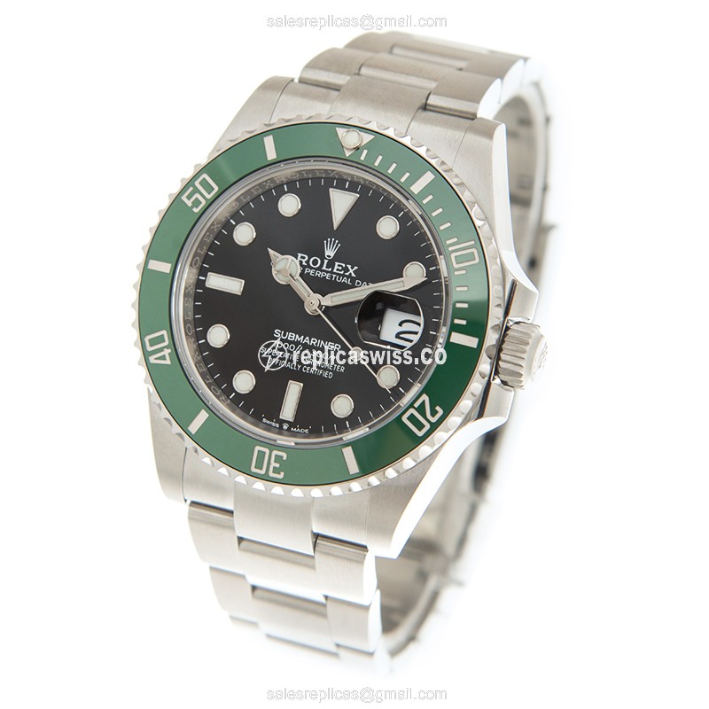 Rolex Submariner Replica: Automatic - Stainless Steel - Black - Clasp Silver - View 3