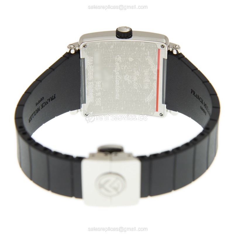 Franck Muller 6002 M QZ REL R PLY - Black Dial - Quartz - Steel Case - Black Rubber Strap - View 4