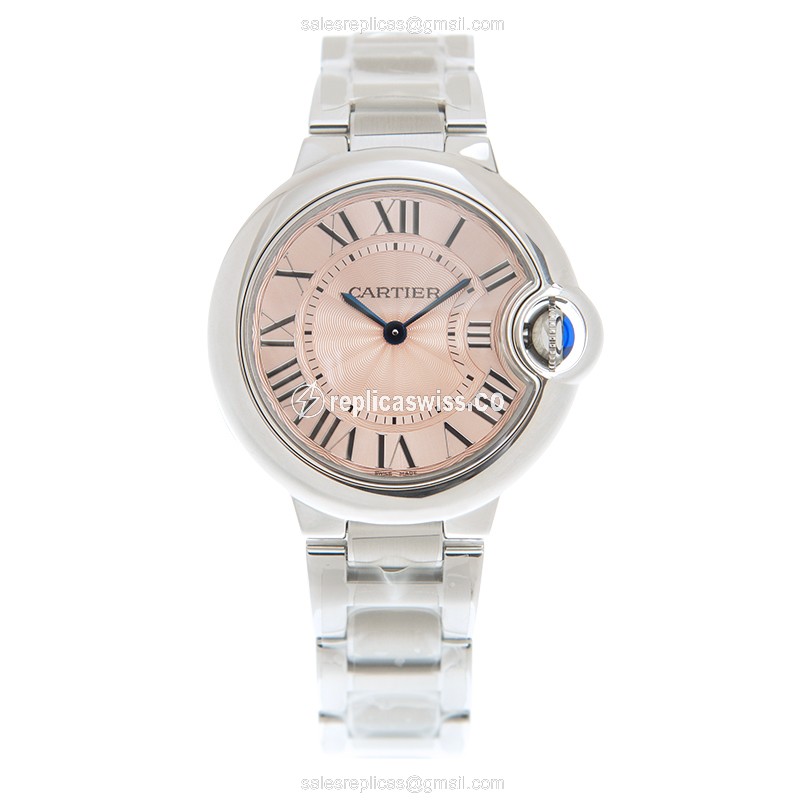 Cartier Ballon Bleu Replica - Quartz - Steel - Pink Dial - View 2