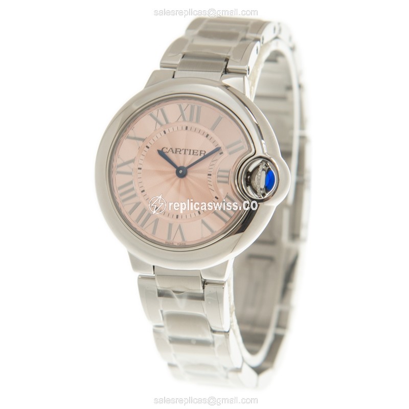 Cartier Ballon Bleu Replica - Quartz - Steel - Pink Dial - View 3