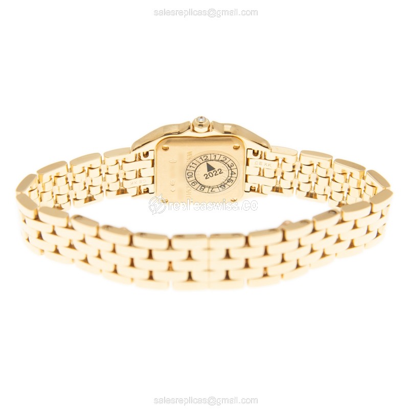 Cartier WJPN0015 PANTHeRE - Quartz - 18kt Gold - Diamond - White Dial - Gold Clasp - View 4