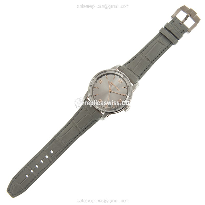 CODE 11.59 Audemars Piguet Replica - Automatic - 18kt Rose Gold - Silver Dial - Grey Alligator Strap - View 2