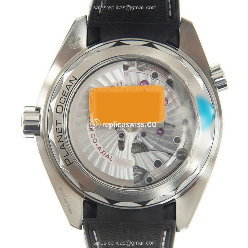 Omega Seamaster Replica - Automatic - Steel Case - Black Dial, Leather Strap - View 3