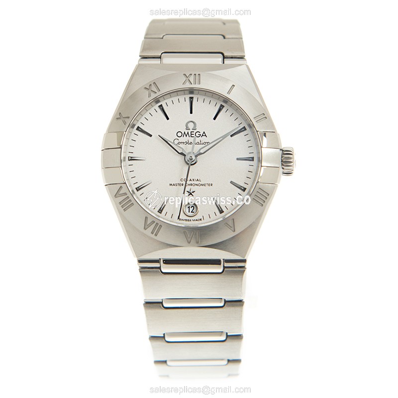Omega Constellation Replica - Automatic - Silver Case - Steel Band - Silver Clasp - View 2