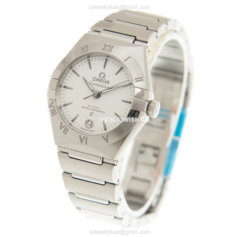 Omega Constellation Replica - Automatic - Silver Case - Steel Band - Silver Clasp - View 3