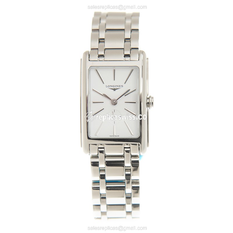 Longines Dolce Vita Quartz - White Dial - Steel Case - Silver Strap - Clasp - View 2