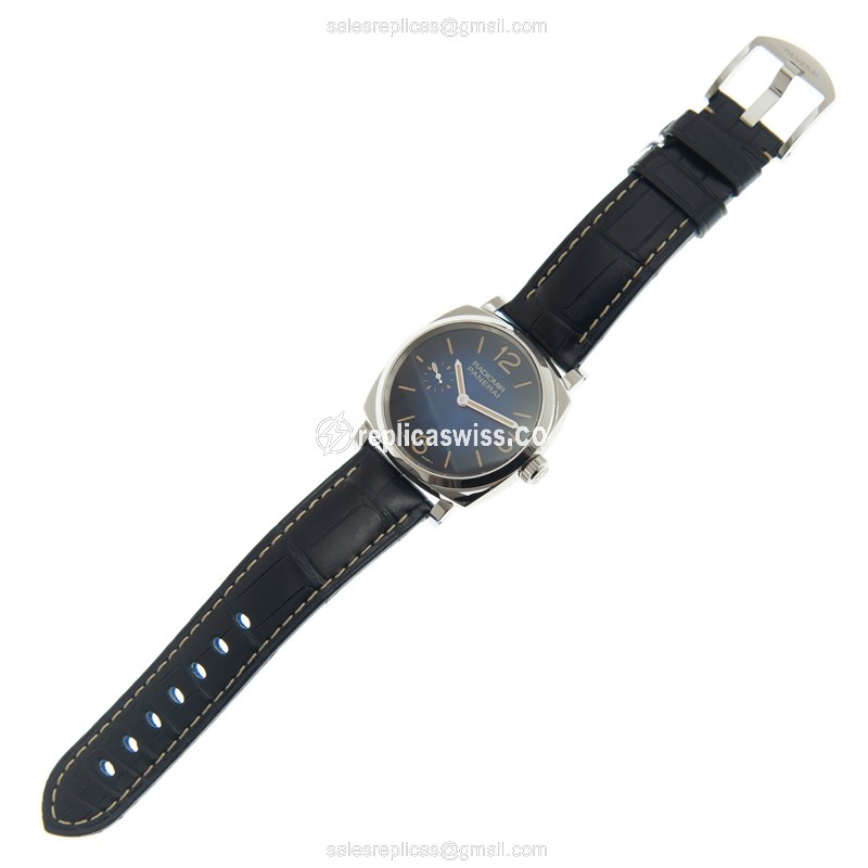 Panerai PAM01144 RADIOMIR Replica - Manual - Steel Case - Blue Dial - Leather Strap - Blue Buckle - View 2