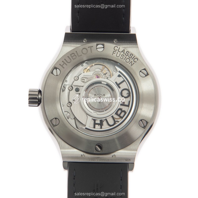 Hublot Classic Fusion Replica - Automatic - Titanium - Diamond - Dark Grey Dial - View 3