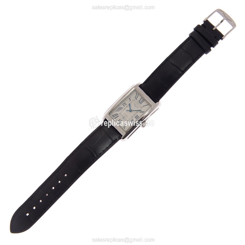 Longines Dolce Vita Replica - Automatic - Silver Dial on Leather Strap - View 2
