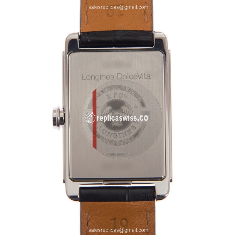 Longines Dolce Vita Replica - Automatic - Silver Dial on Leather Strap - View 3