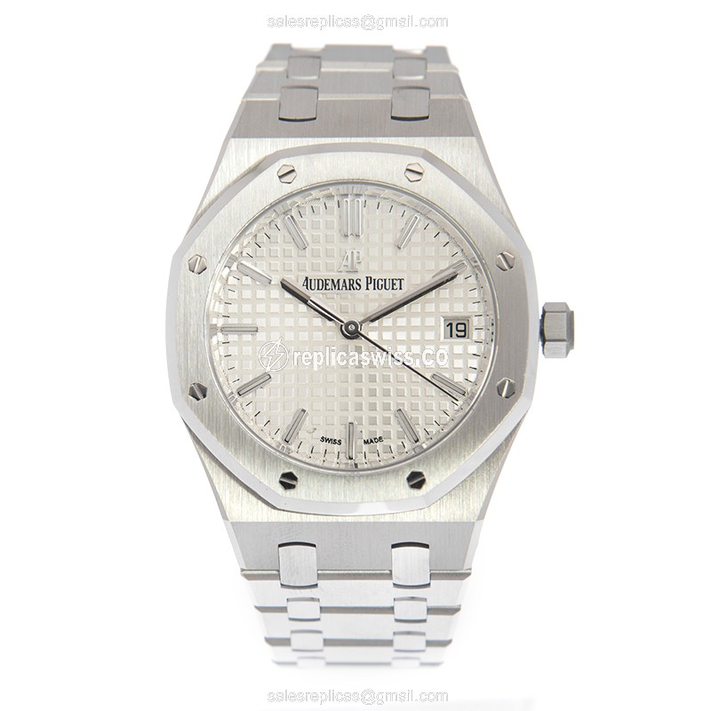 AP 77350ST.OO.1261ST.01 Replica - Automatic - Steel Case - Silver Dial - Steel Band - View 2