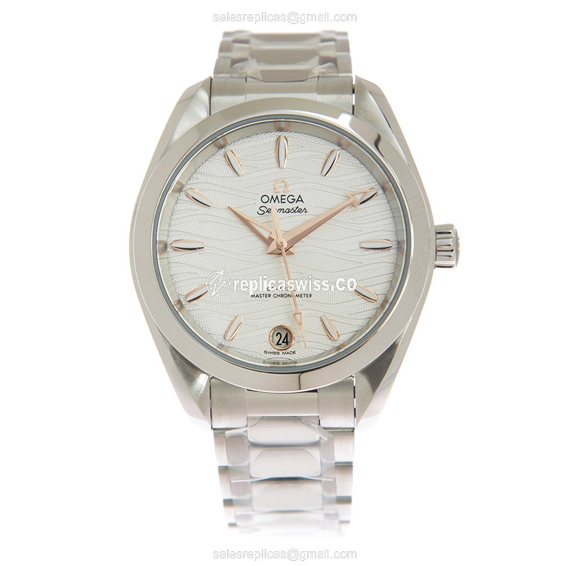 Omega Seamaster Replica - Automatic - Stainless Steel Case - Silver Dial - Steel Band - View 2