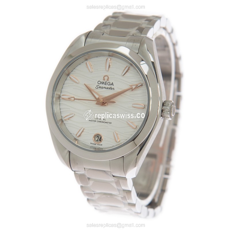 Omega Seamaster Replica - Automatic - Stainless Steel Case - Silver Dial - Steel Band - View 3