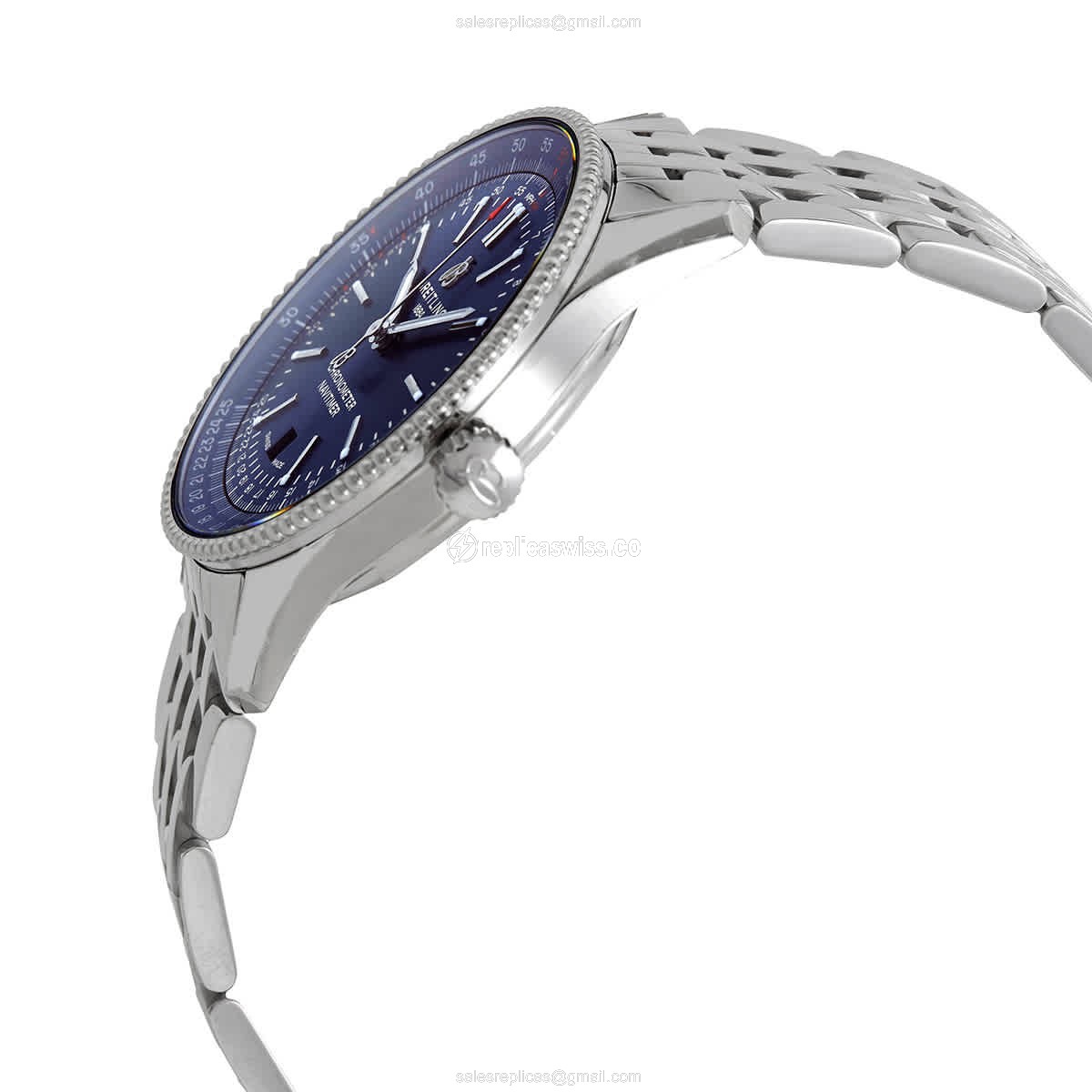 Breitling A17326161C1A1 NAVITIMER - Automatic - Steel Case - Blue Dial - Silver Steel Band - View 2