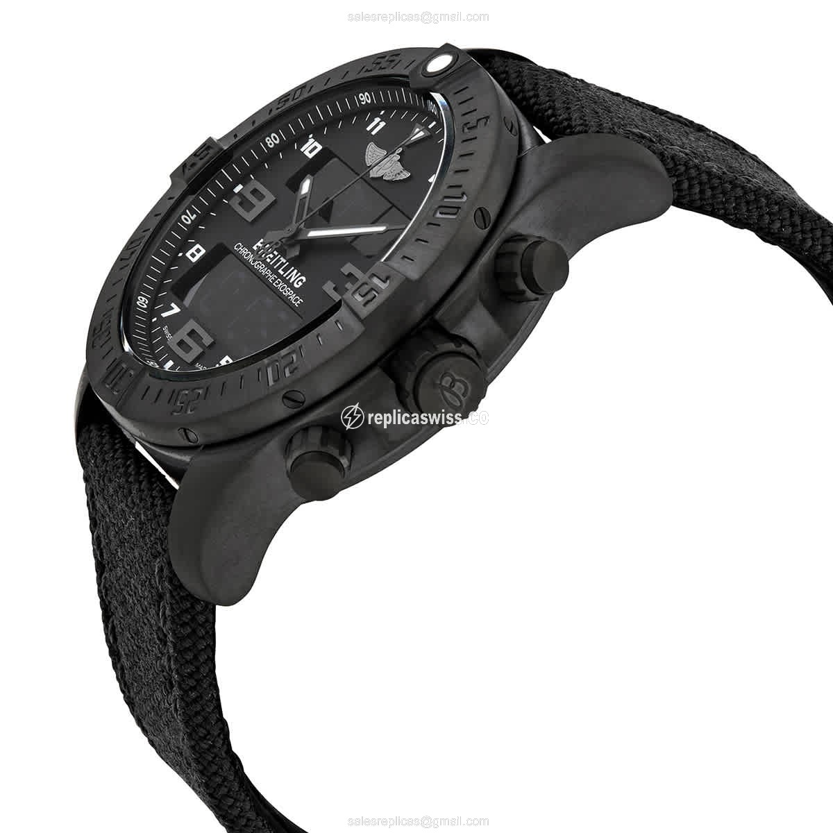 Breitling VB5510H11B1W1 EXOSPACE B55 Quartz Titanium - Black Dial - Canvas Strap - Buckle Clasp - View 2