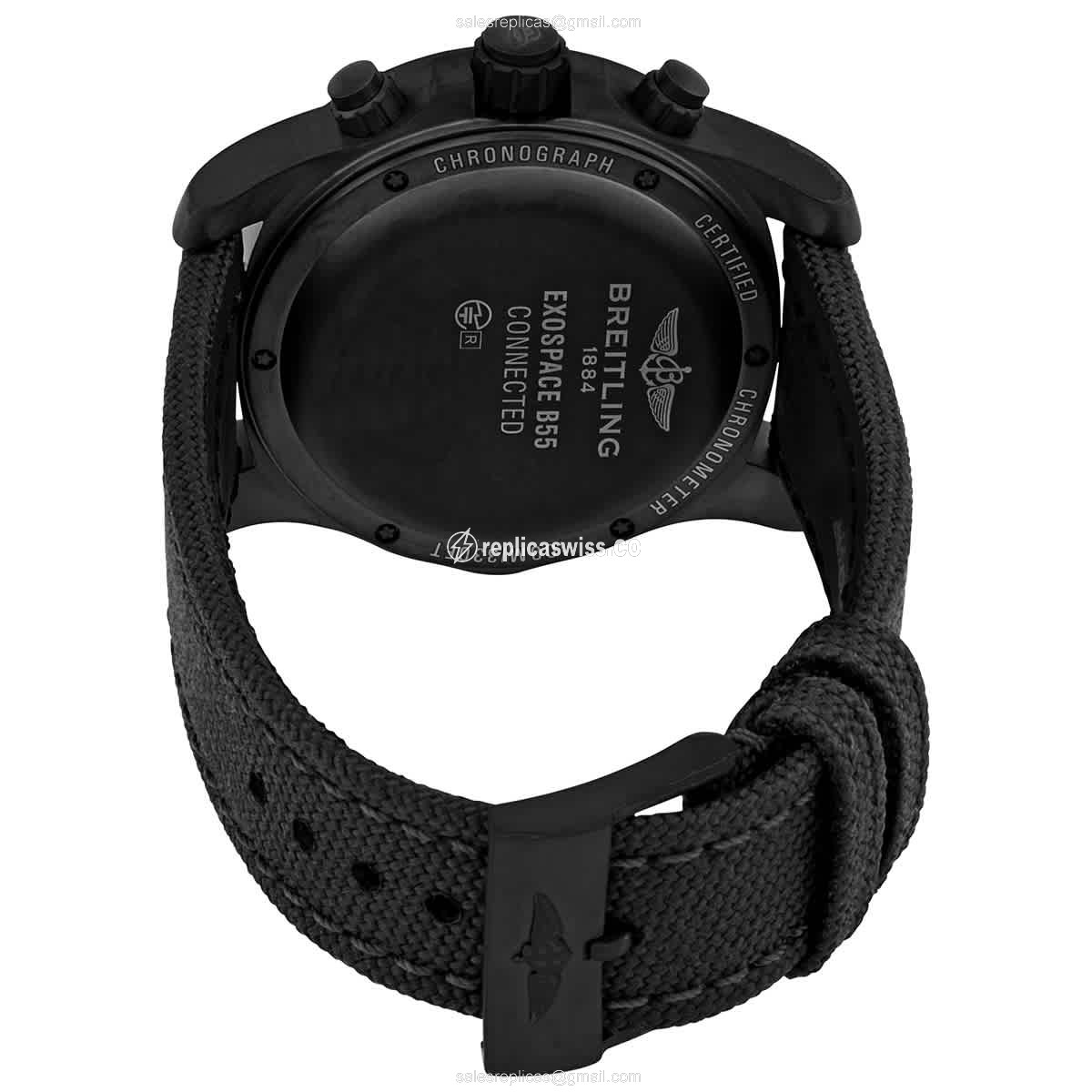 Breitling VB5510H11B1W1 EXOSPACE B55 Quartz Titanium - Black Dial - Canvas Strap - Buckle Clasp - View 3