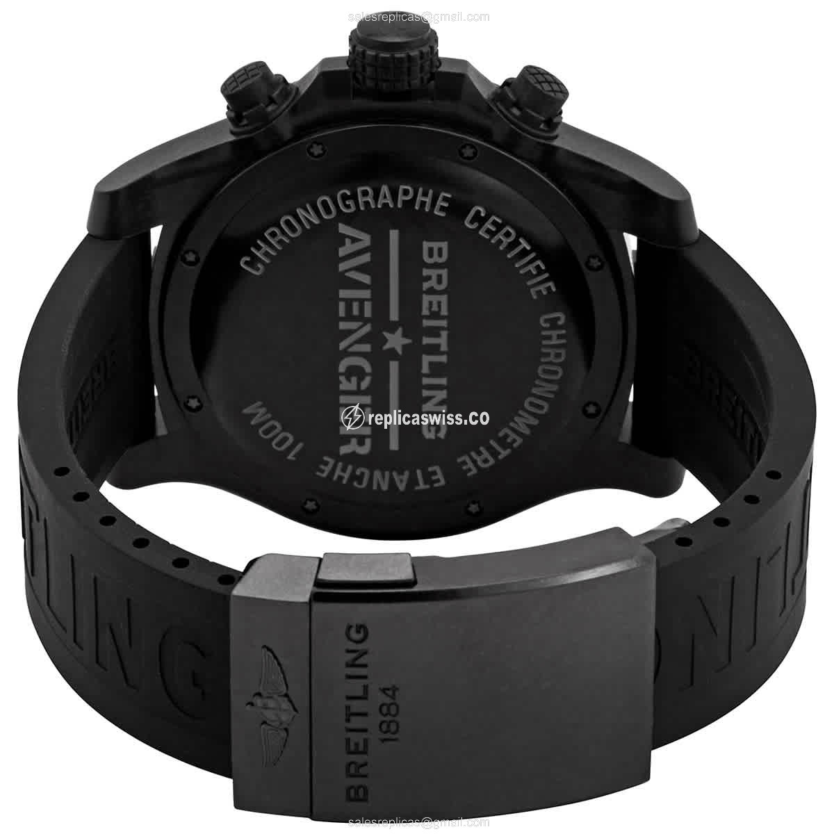 Replica Breitling Avenger Hurricane Auto Fiber Black Dial - View 3