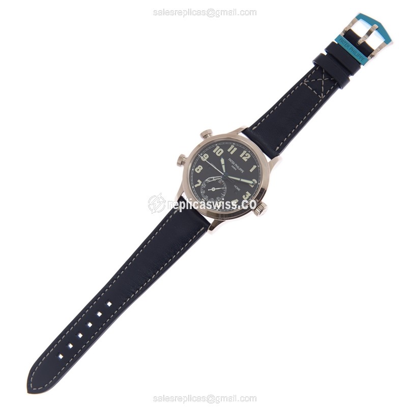 Patek Philippe 7234G-001 Replica - Automatic 18kt Gold - Blue Dial, Blue Cowhide Strap - View 2