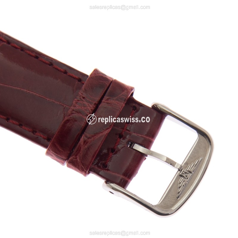 Longines L5.755.4.71.5 Dolce Vita Replica - Quartz - Steel Case - White Dial, Red Leather Strap - View 4