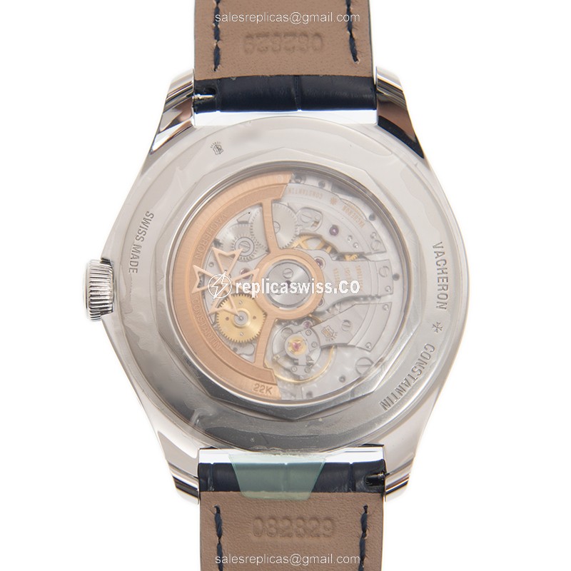 Vacheron Constantin 4000E/000A-B548 FIFTYSIX - Auto - Blue Steel Case - Blue Alligator Strap - View 3