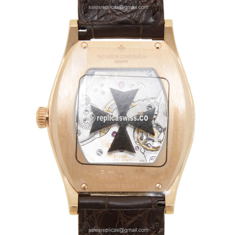 Vacheron Constantin Malte Watch - Manual - Rose Gold - White - View 3