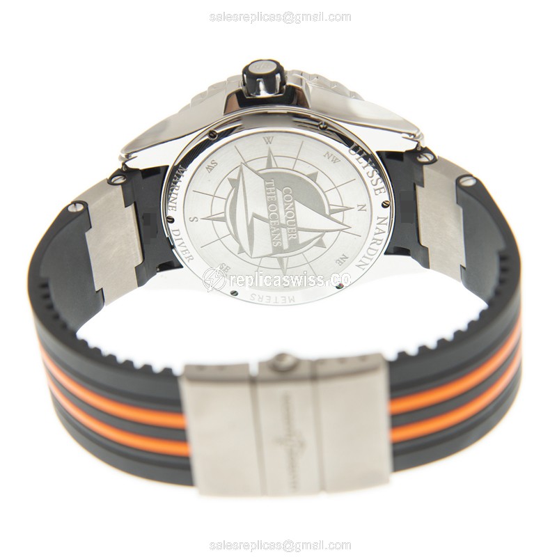Ulysse Nardin Marine Replica - Automatic - Black Dial - Steel Case - Rubber Strap - View 4
