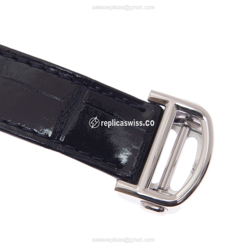 Cartier Pasha De Cartier Replica - Automatic - Silver Dial - Steel Case - Black Alligator Strap - View 4