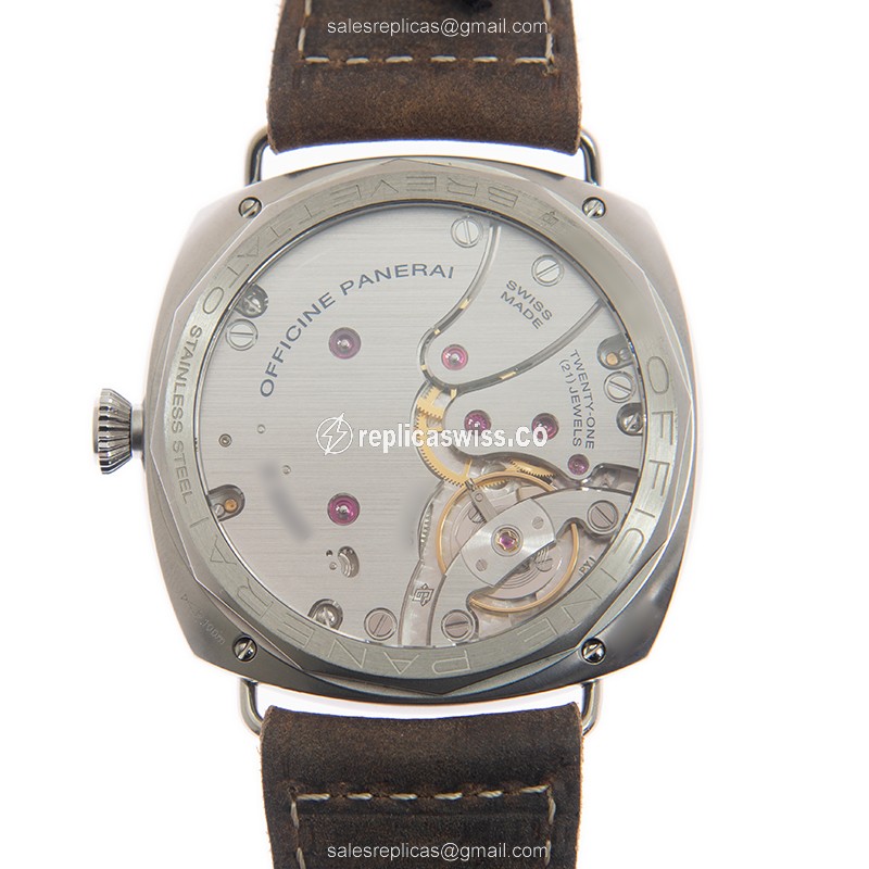 Panerai PAM00931 RADIOMIR - Manual Wind - Steel Case - Brown Dial - Brown Cowhide Strap - Buckle Clasp - View 3