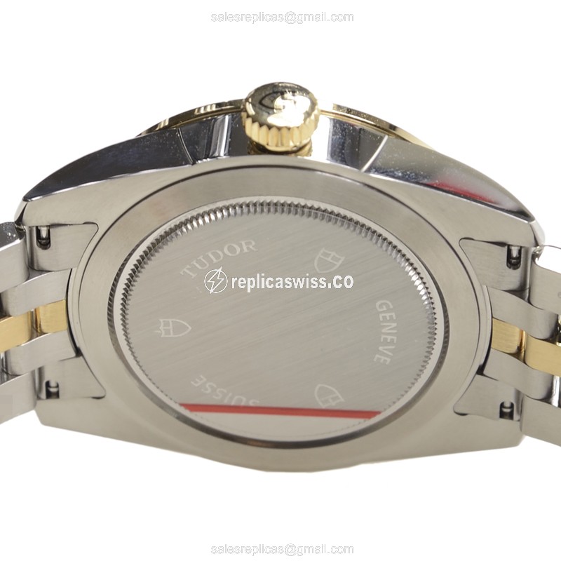 Tudor Glamour Date Replica - Automatic - 18kt Gold & Steel - Silver Dial - View 4